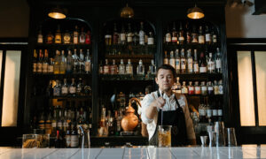 bartender making drink